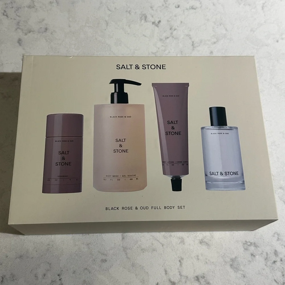 Salt & Stone Black Rose & Oud Full Body Set - Picture 1 of 5